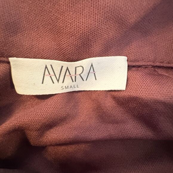 Avara Womens Patchwork Floral Long Balloon Sleeve Top Size S Orange Purple Fall - Picture 6 of 9